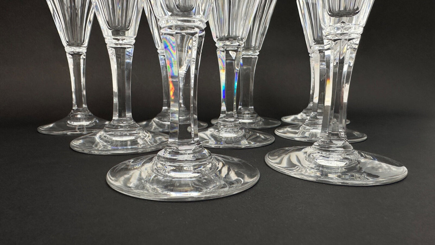 Baccarat, Suite De 9 Flûtes à Champagne Modèle Duchesse De Dino