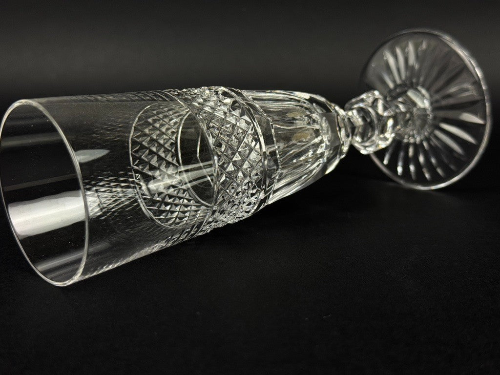 6 flûtes à champagne en cristal Saint Louis – modèle Trianon – 18 cm