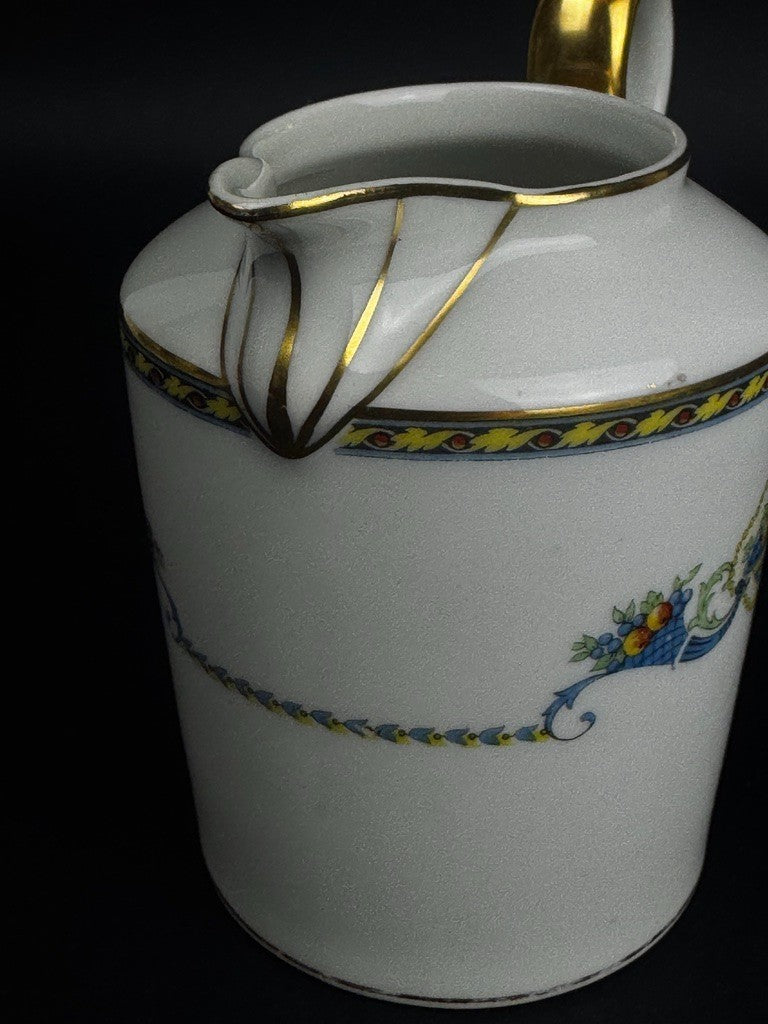 Service à thé en porcelaine Bernardaud Limoges décor Corne d’abondance