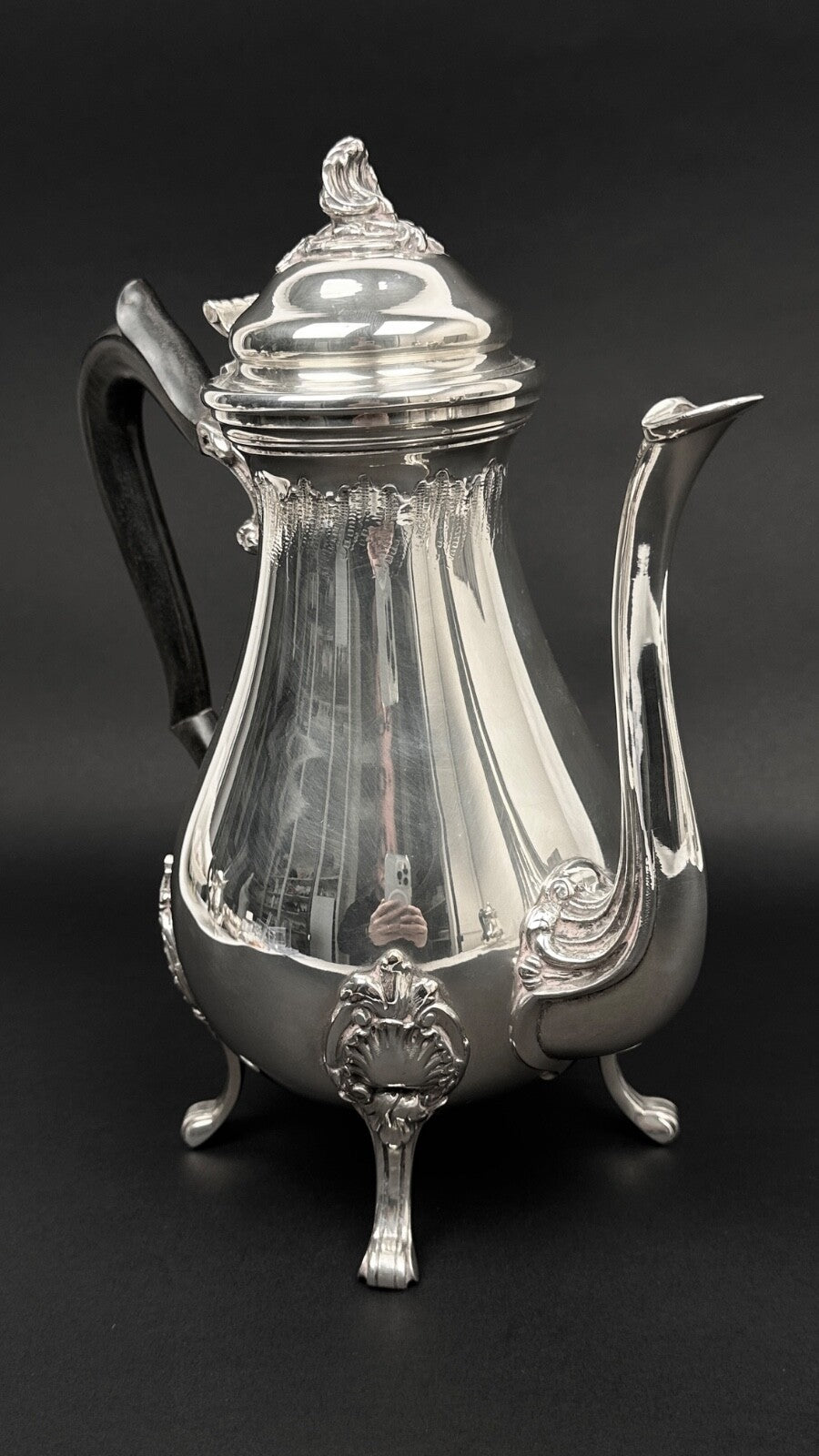 Service Thé-café En Métal Argenté Style Louis XV, 4 Pièces NEUF