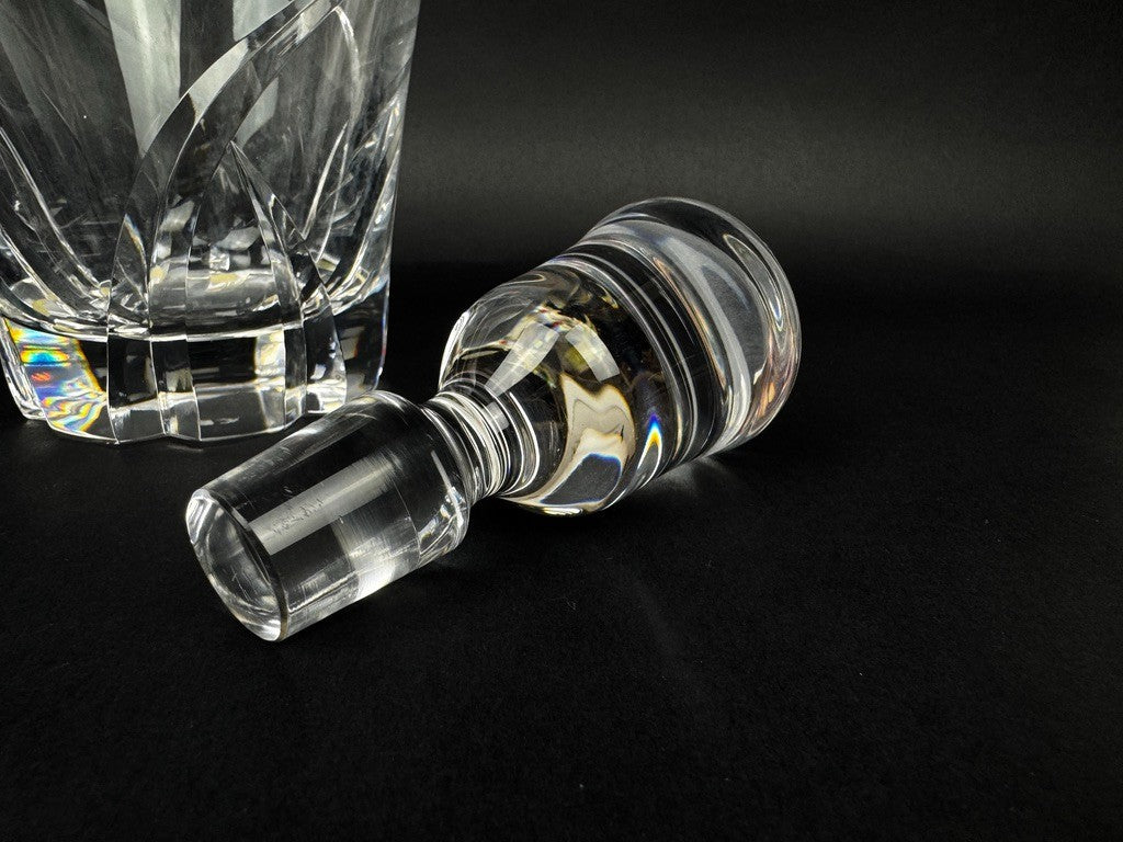 Carafe cristal de Sèvres France taillé avec bouchon 35 cm
