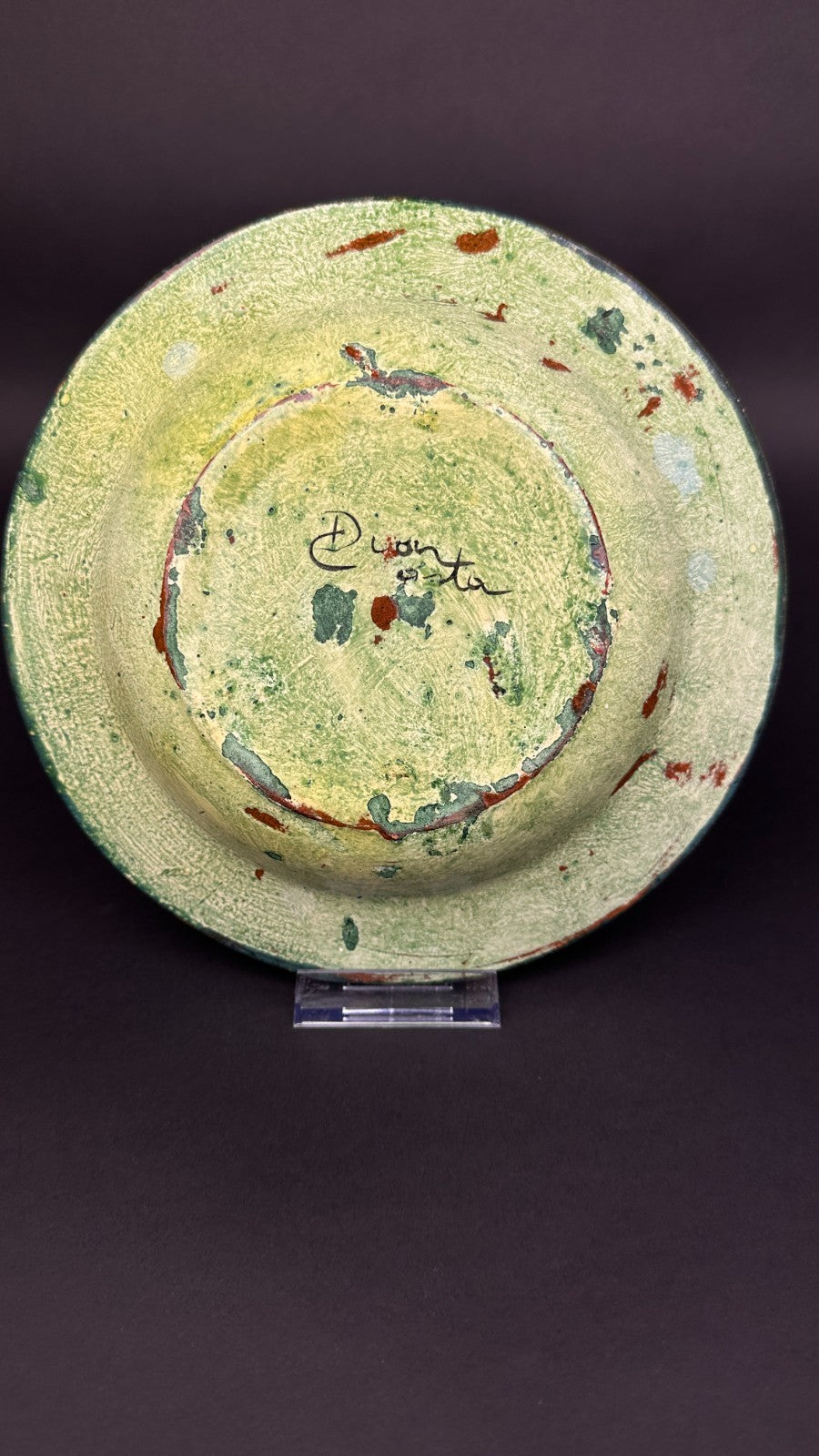 Service de table signé Costa Diaz – faïence catalane à décor d’oiseaux – 1950