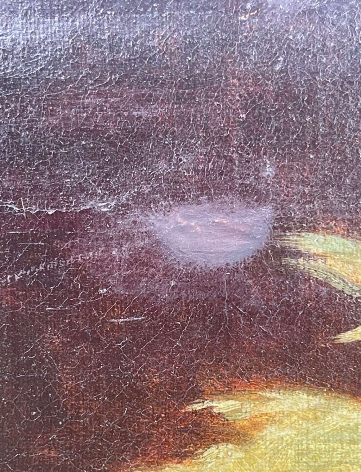 Nature morte melon et pichet à l'étoile - Ed. Guérin 1873 Huile/toile