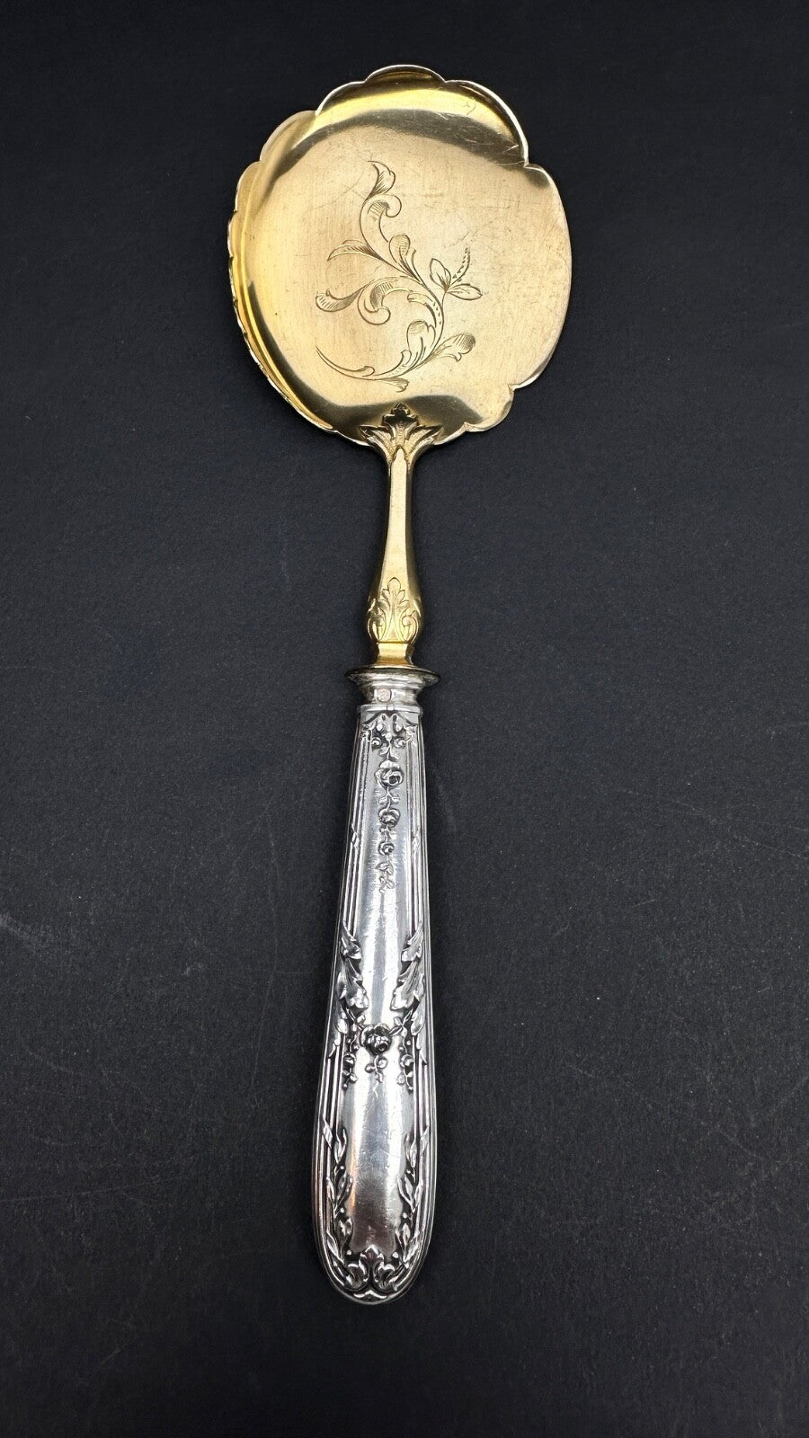 Couteau à Gâteaux, à Glace Et Pelle à Fruits En Argent, Couverts à Dessert