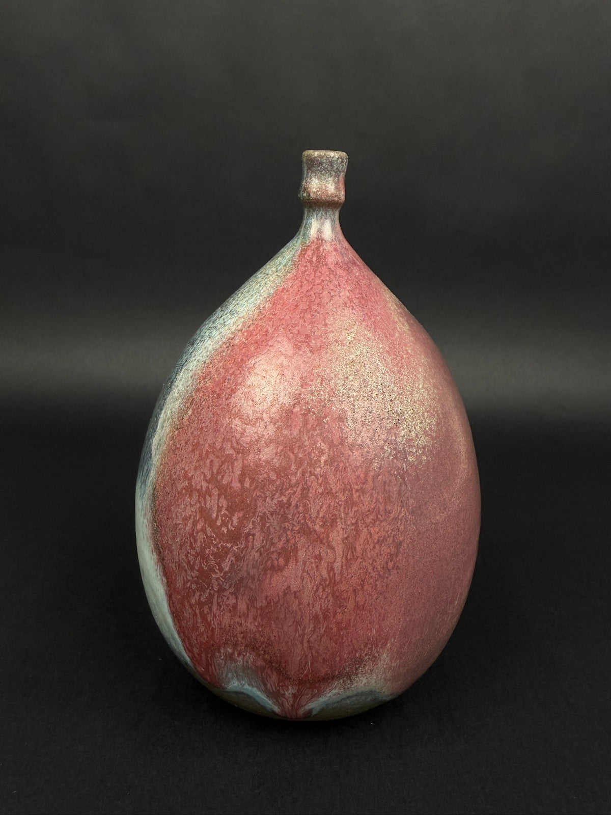 Vase en grès clair de lune, atelier Feu Follet, Penne (Lot-et-Garonne), XXe
