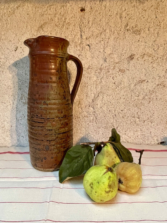 Ancien grand pichet en grès vernissé