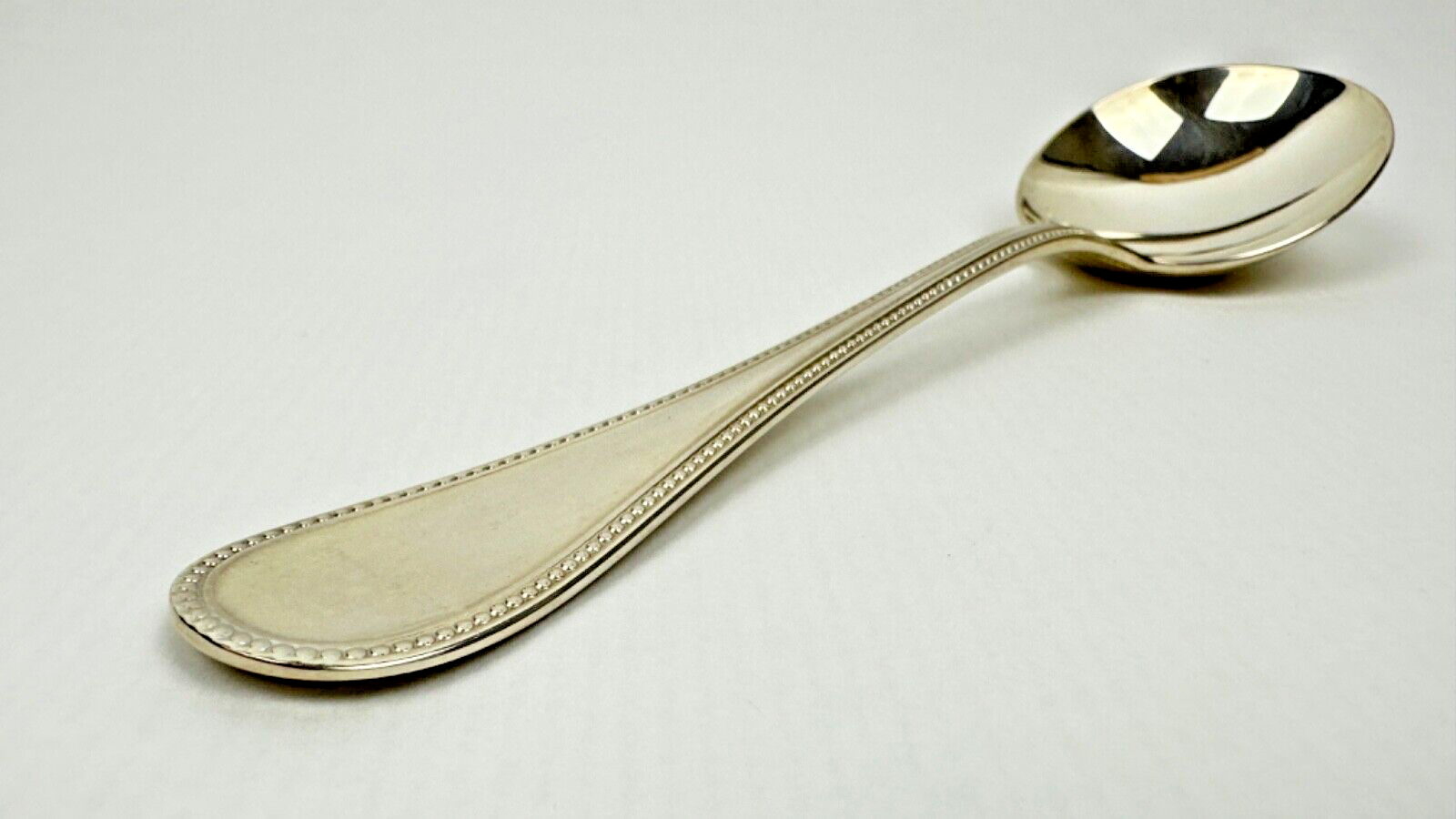 Cuillère à Consommé Christofle En Argent Massif, Sterling 925, Modèle Perles
