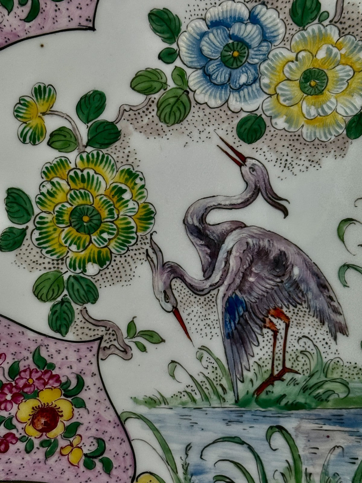 Grande assiette en porcelaine de Limoges Henri Creance