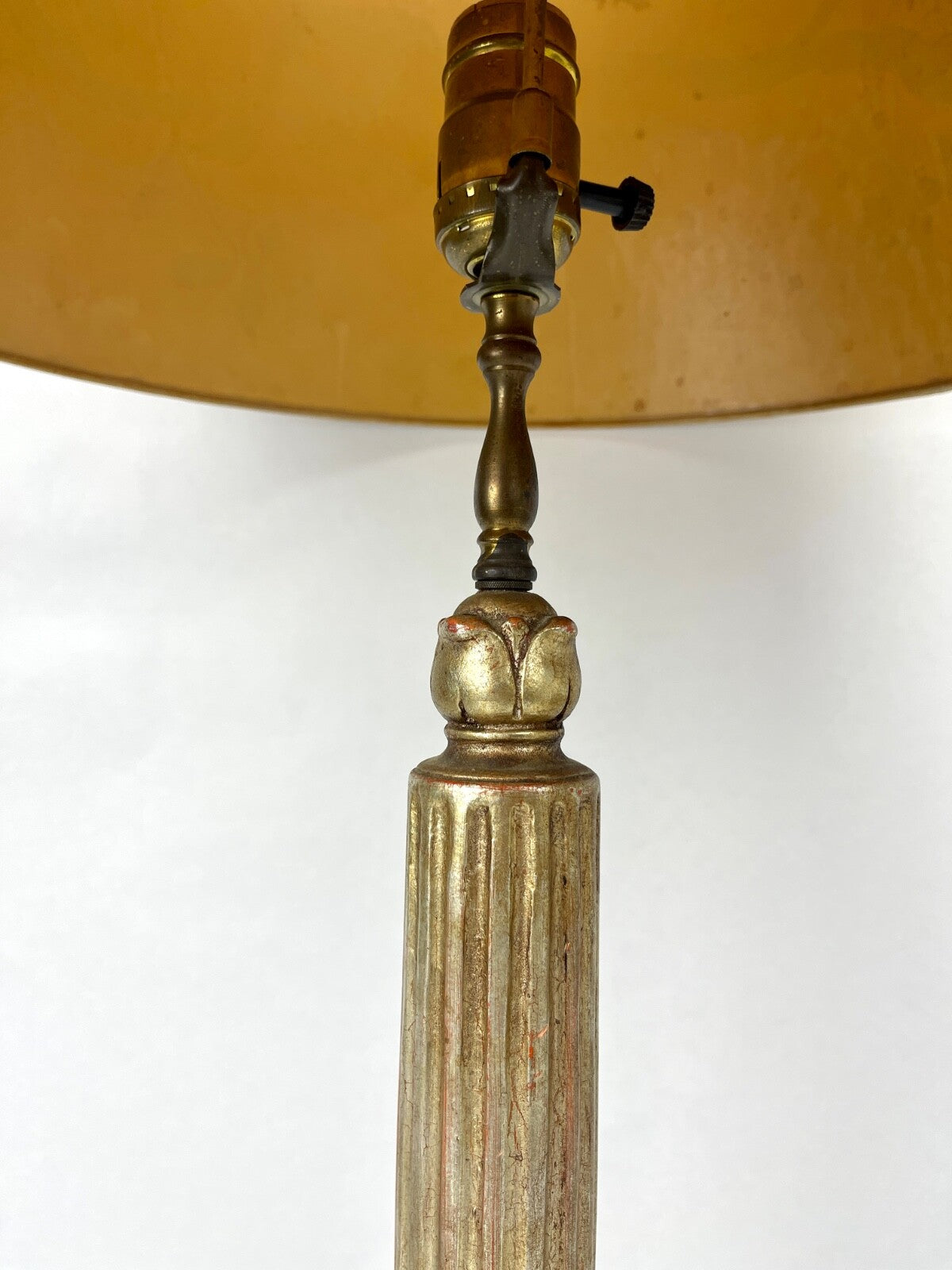 Grand Pied De Lampe En céramique façon bois doré
