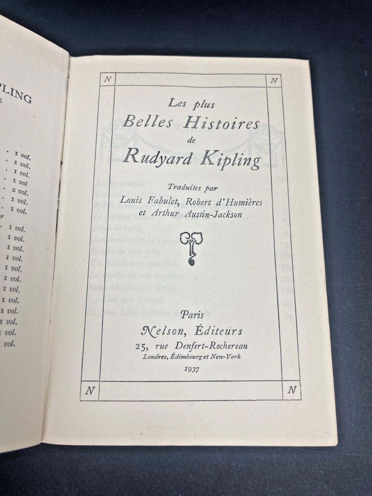 2 Petits Livres Des éditions Nelson, A. Daudet Et R. Kipling