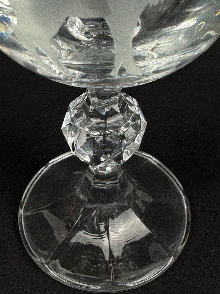 Suite de 5 verres à Porto ou à Sherry en cristal d'Ecosse