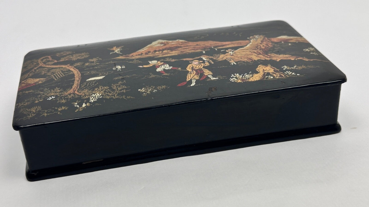 Boîte, Coffret En Carton Bouilli Napoléon III