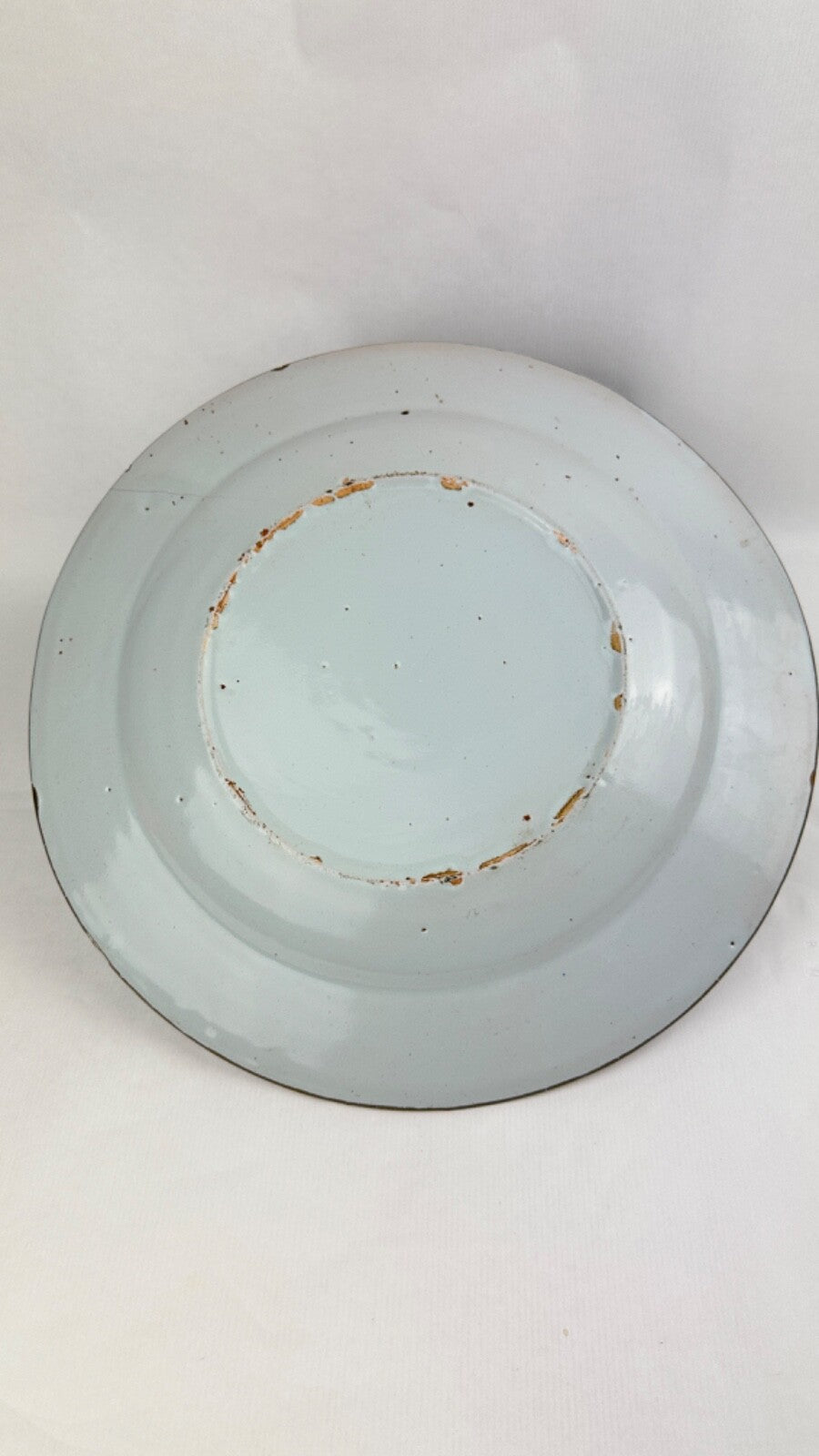 Grand plat en faïence de Delft Doré 18ème 35 cm