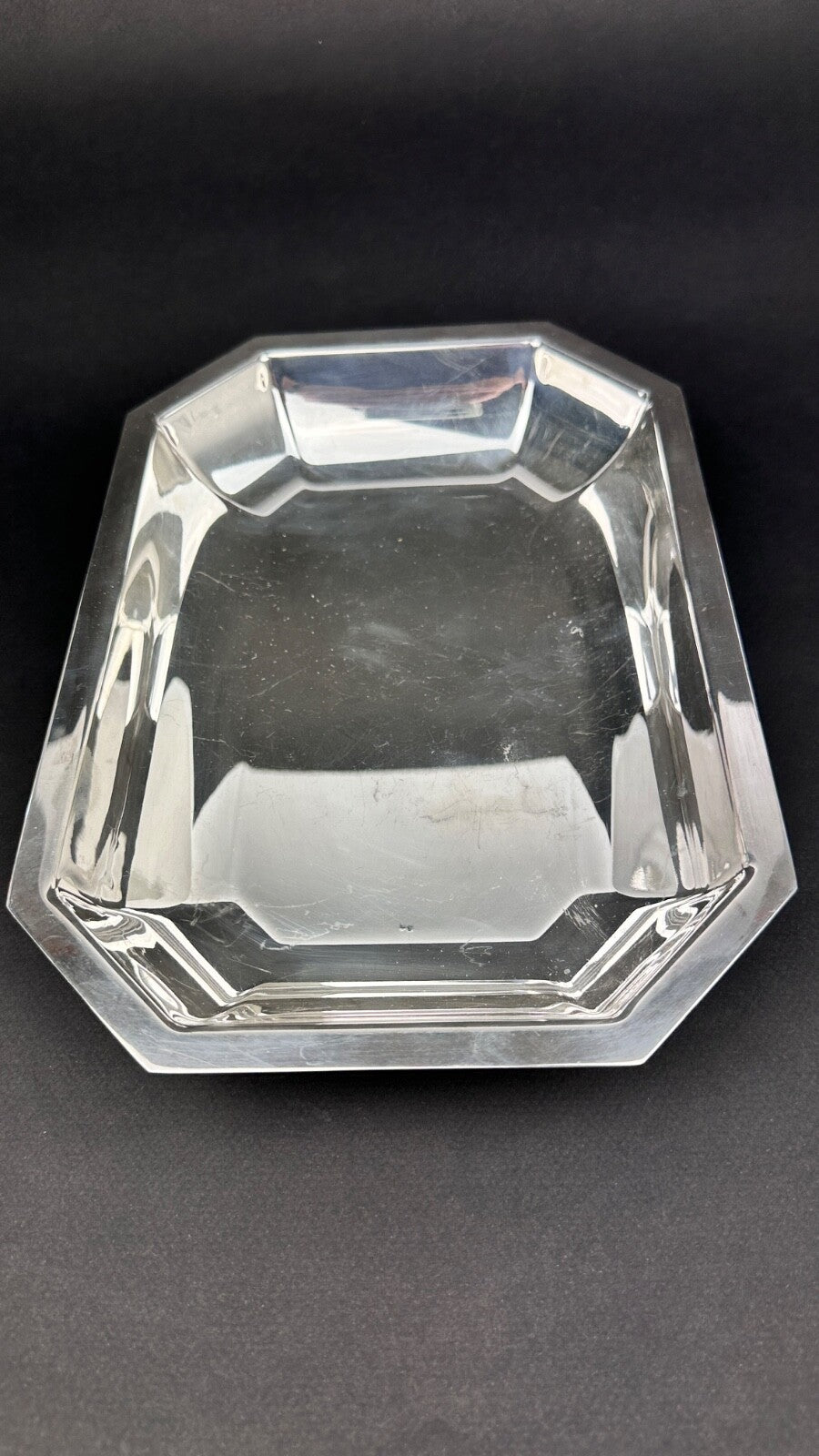 Panière / corbeille à pain ART DECO en métal argenté  Table Plat Service