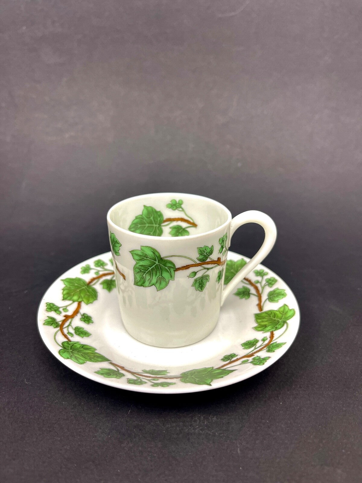 Coffret De 6 Tasses à Café Et 5 Sous-tasses Porcelaine De Paris Modèle Lierre