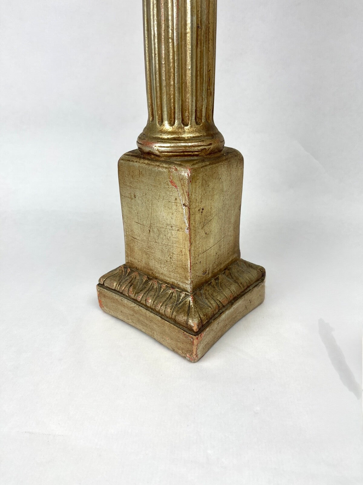 Grand Pied De Lampe En céramique façon bois doré