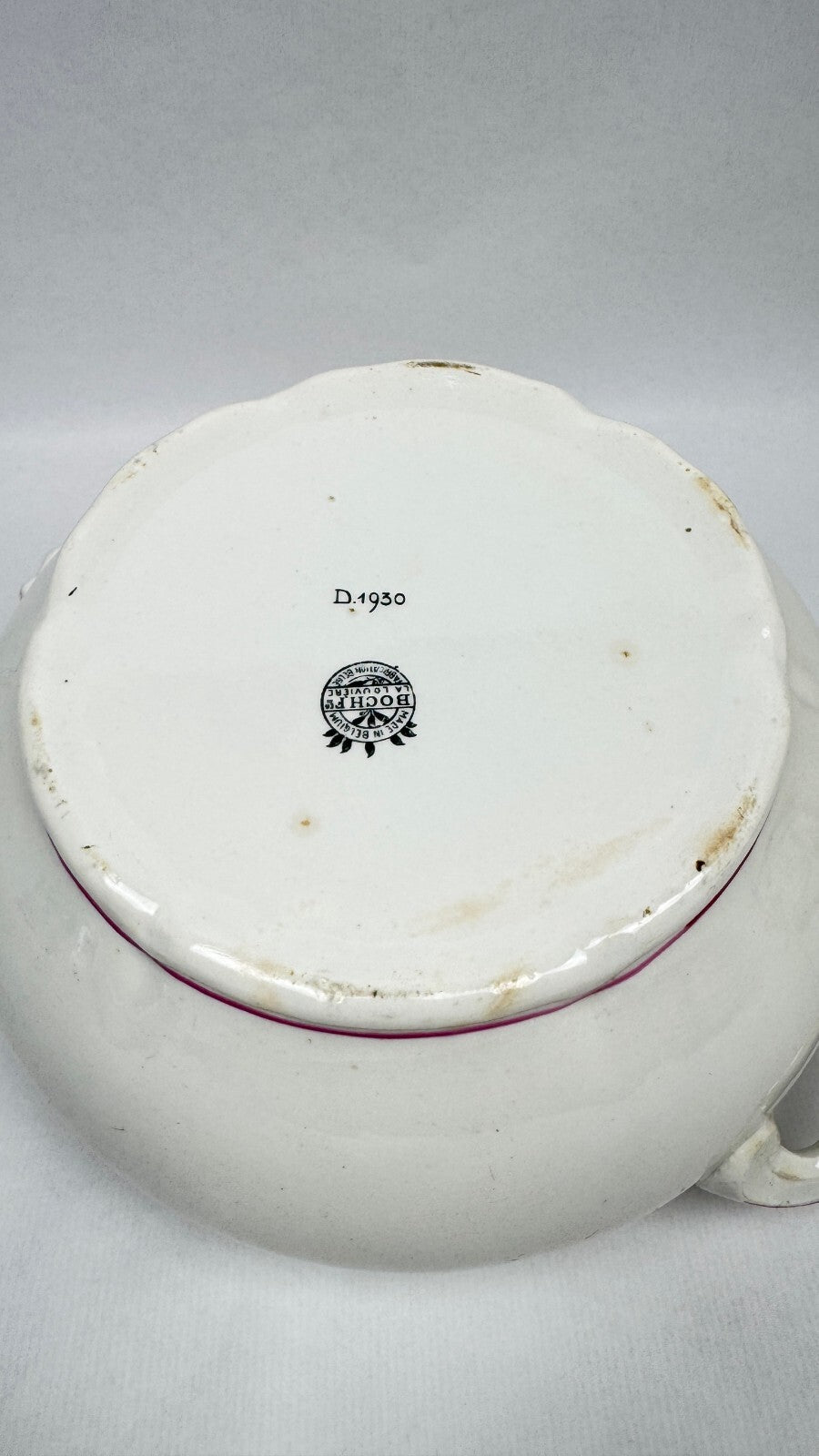 Boch Frères, La Louvière, soupière décor floral