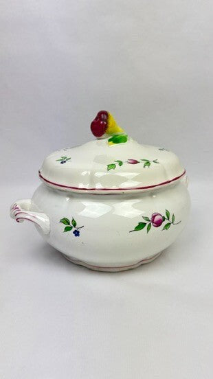 Boch Frères, La Louvière, soupière décor floral