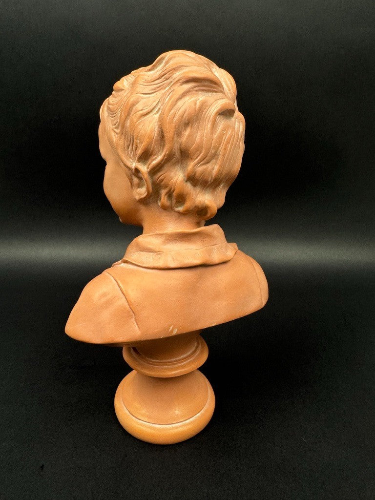 Buste "Alexandre Brongniart enfant" – Résine façon terre cuite, d’après Houdon