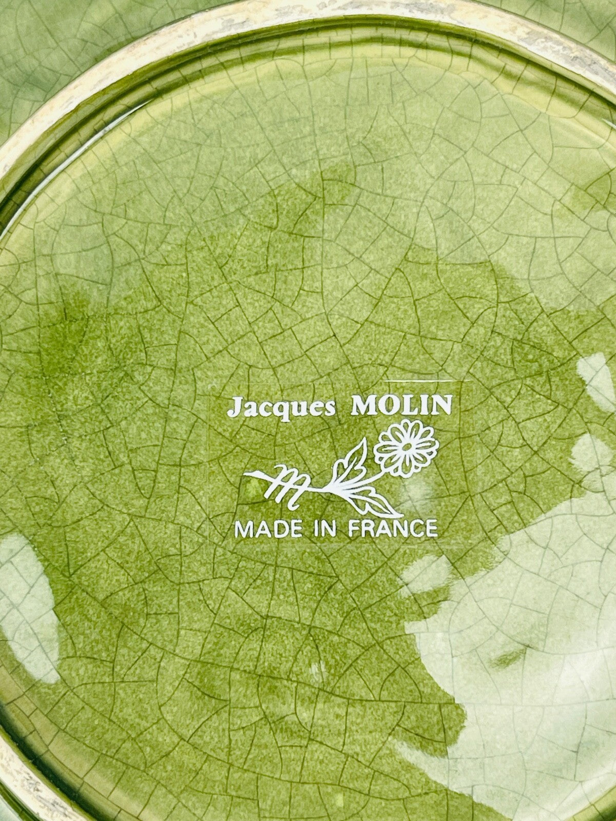 Suite de 4 assiettes en faïence de Charolles, Jacques Molin