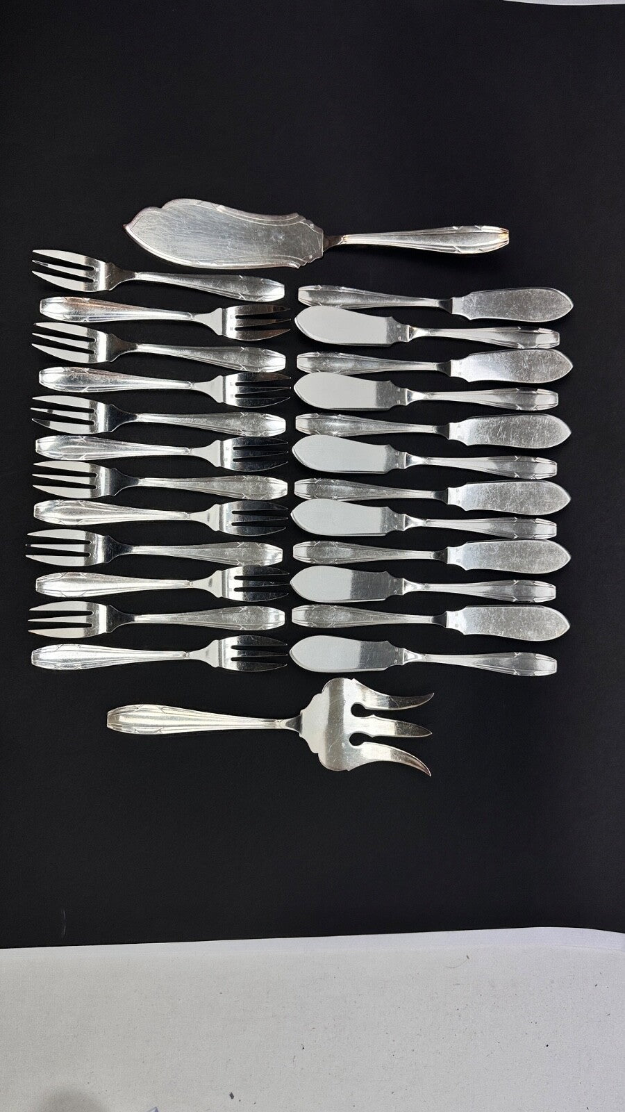 Apollo, Service à Poisson En Métal Argenté