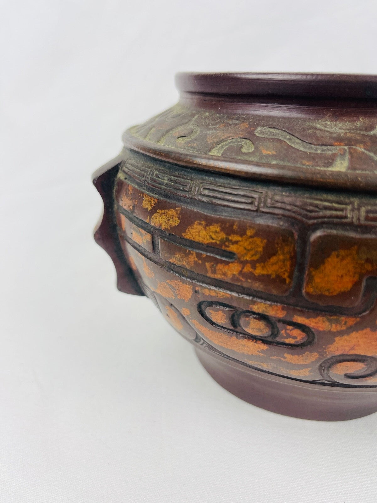 Paire de pots, vases en bronze, Chine 1900