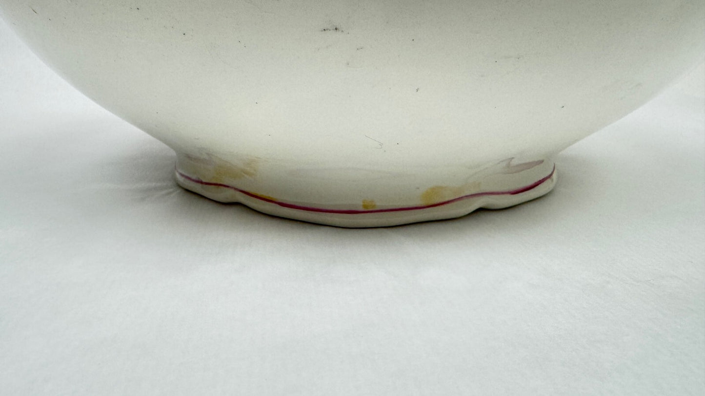 Boch Frères, La Louvière, soupière décor floral