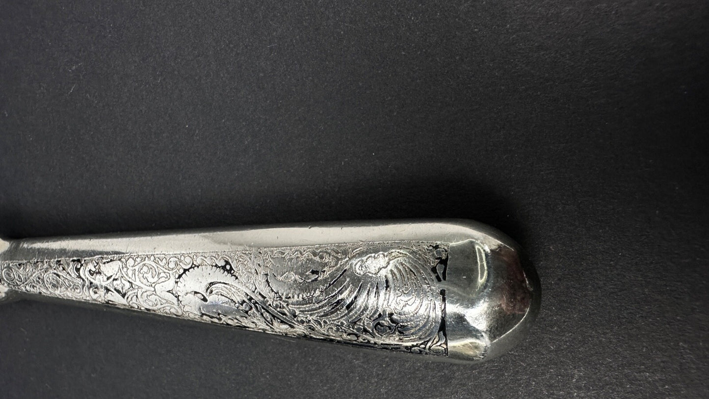 Service à découper manche guilloché argent
