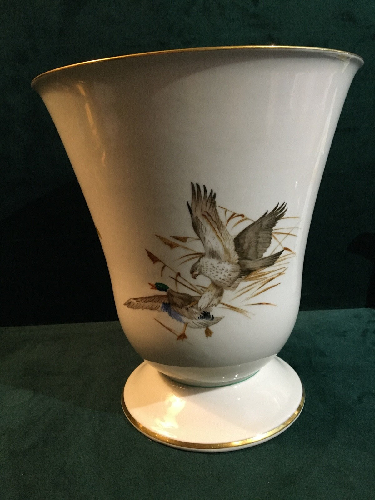 Grand vase en porcelaine allemande Heinrich - chasse
