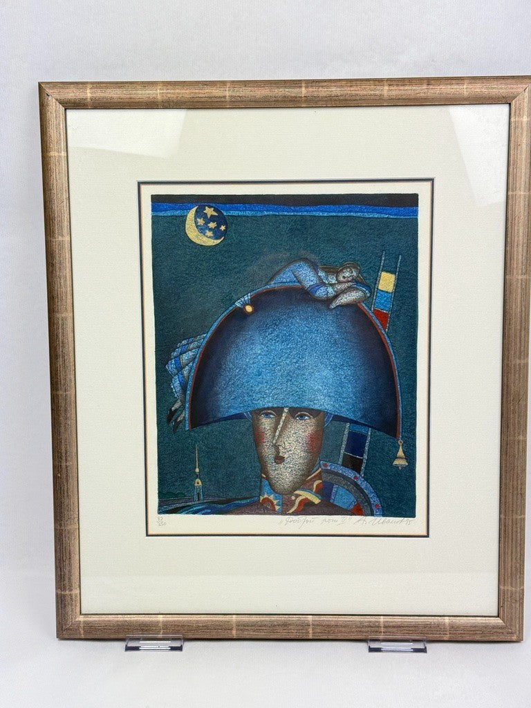 Lithographie Alexander Ivanov 1950-1996 Bonne nuit