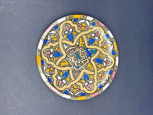 Maroc, Coupe, Assiette Sur Talon En Faïence De Fès Serghini Père N°2