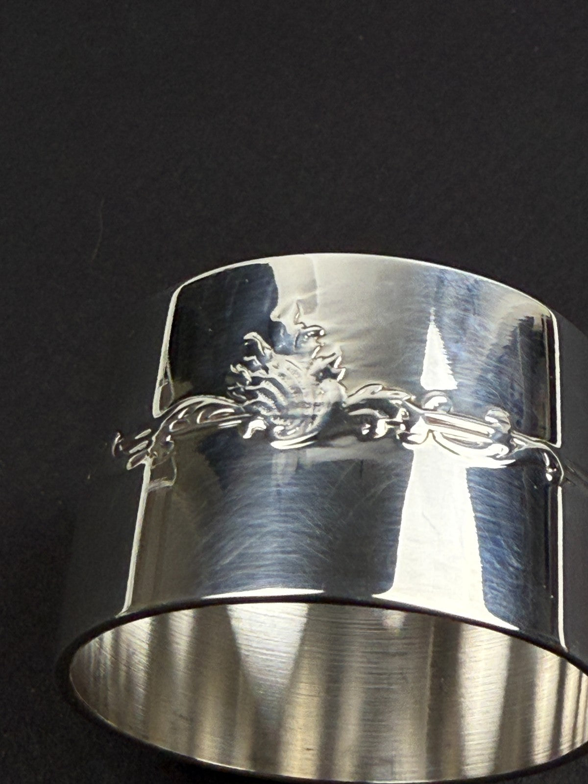 CHRISTOFLE - Rond de serviette en métal argenté - Modèle Marly