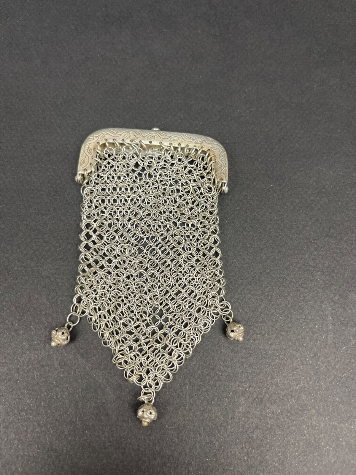 Ancienne  bourse, aumônière en argent massif n°7