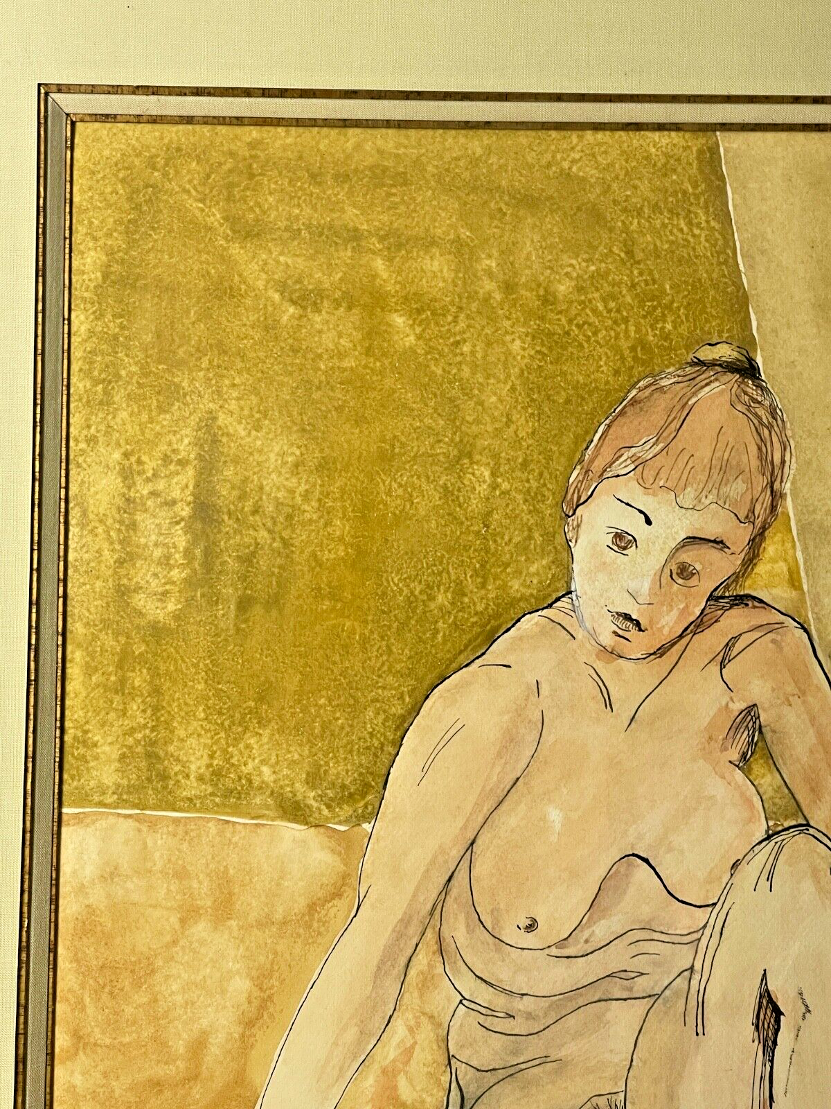 Encre Et Aquarelle, Nu Féminin, signé 1/1 années 40 ?