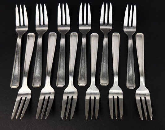 Série de 12 fourchettes à gâteau art déco