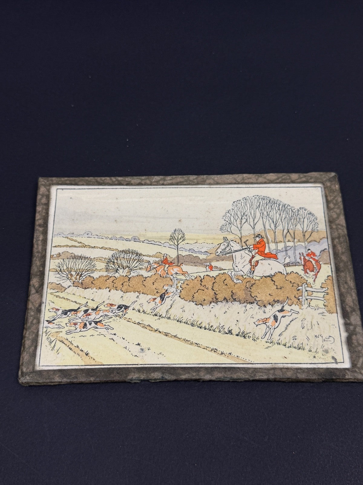 Paire de petites lithographies d'Harry Eliott Hunting scenes