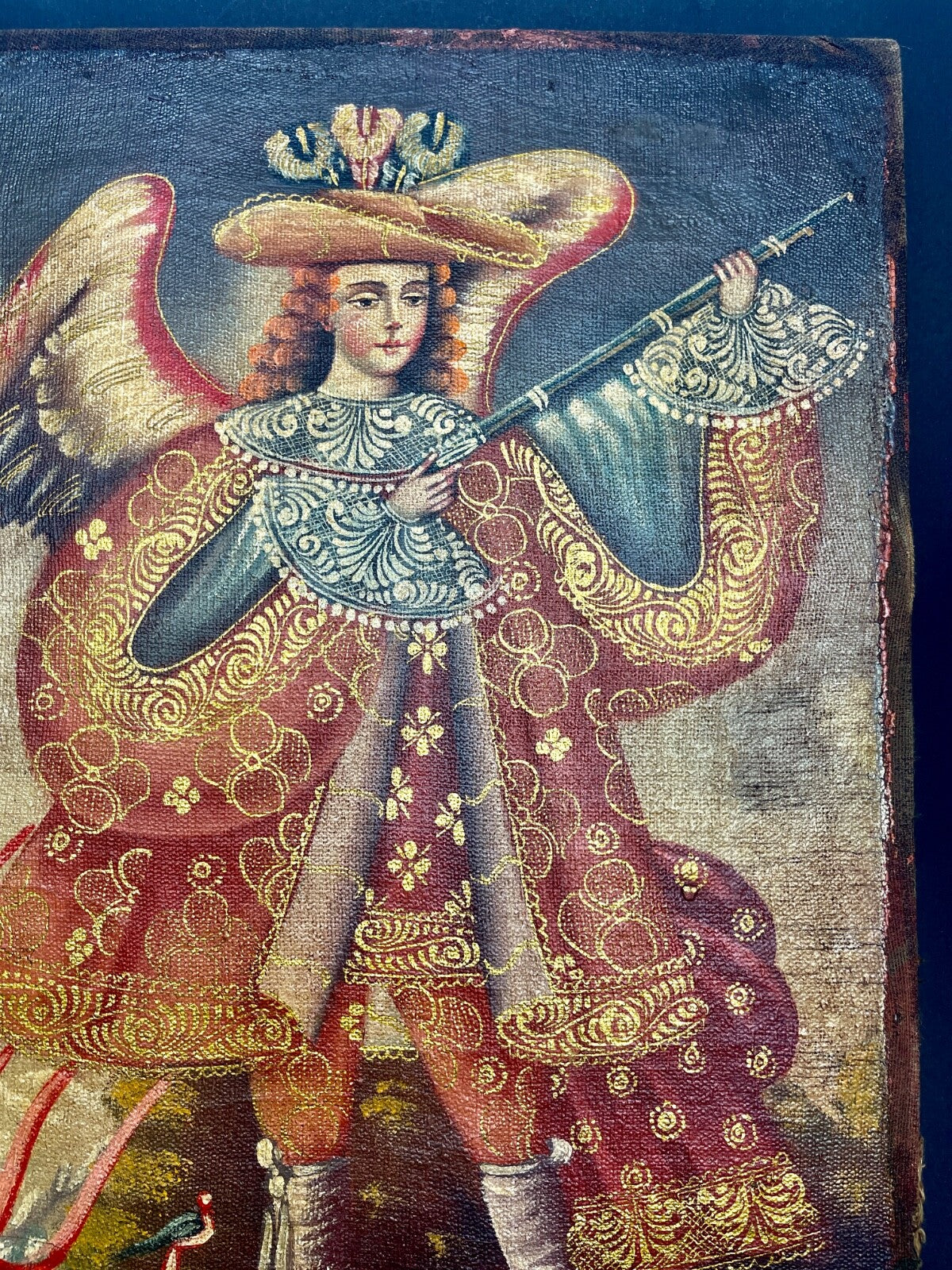 Ecole De Cusco, Mexique, Ange Arquebusier n°2