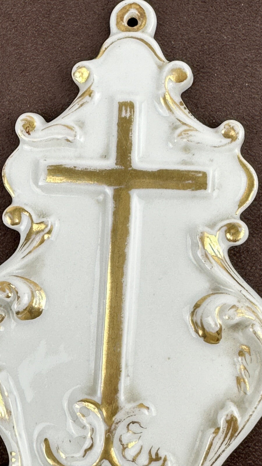 Bénitier de chevet 19ème en porcelaine de Paris n°31