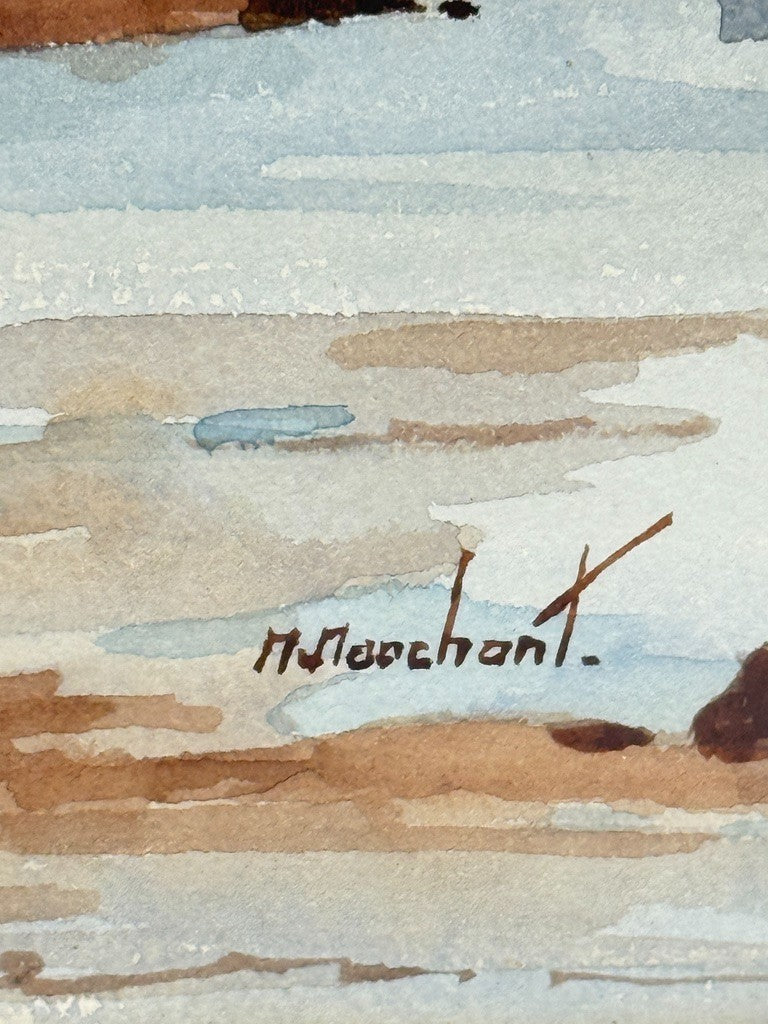 Maurice Marchant, chateau de Ardvreck, Highlands écosse, aquarelle