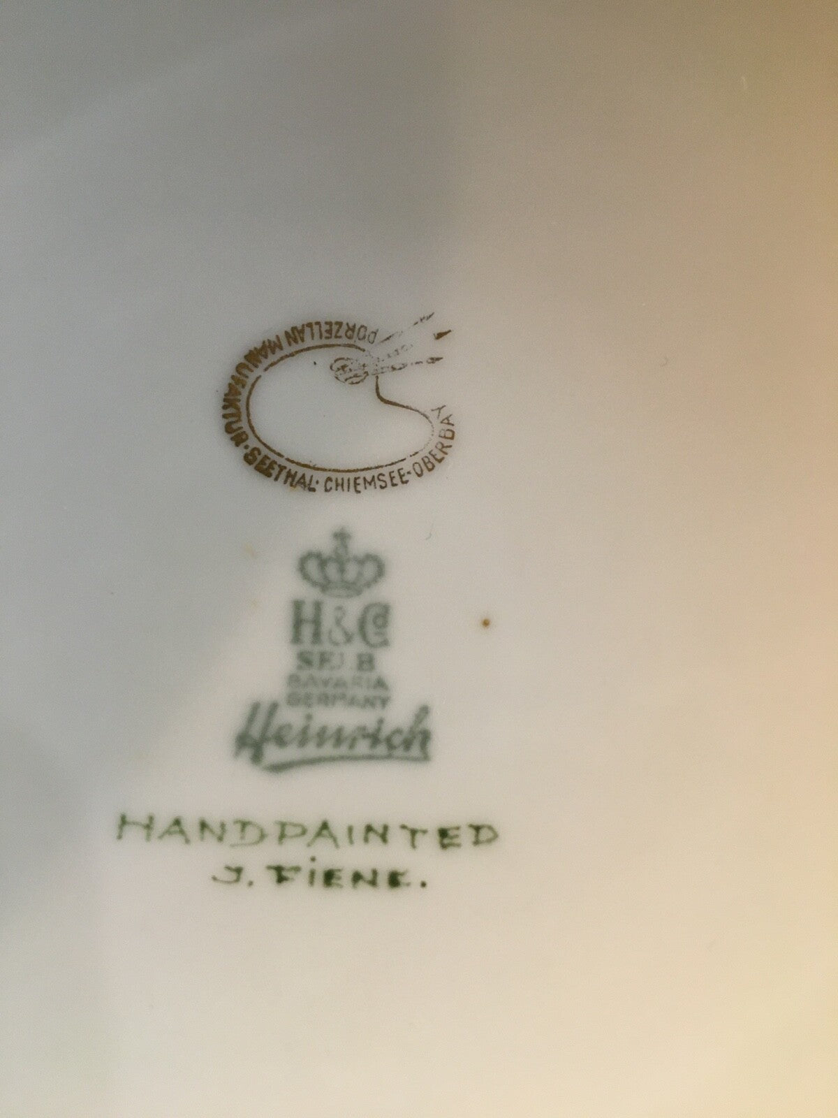Grand vase en porcelaine allemande Heinrich - chasse