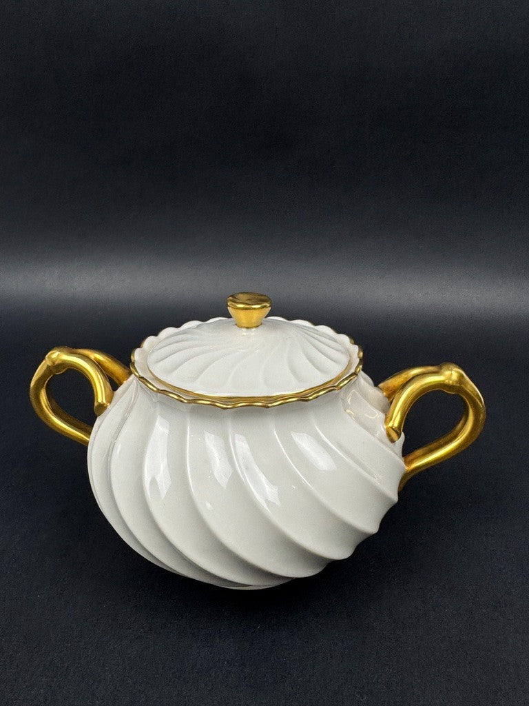Service à thé en porcelaine blanche "Torsade"  ou "Tors"  Théodore Haviland