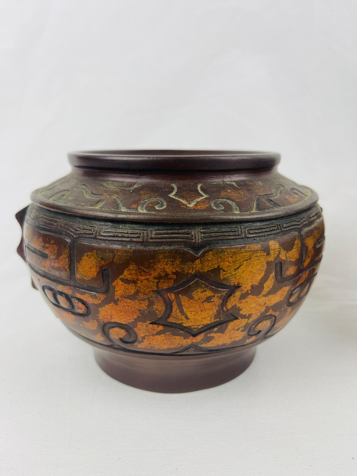 Paire de pots, vases en bronze, Chine 1900