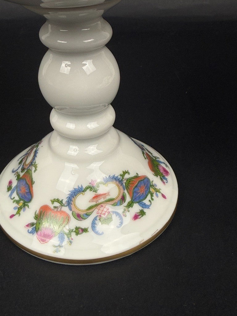 Raynaud, bonbonnière sur pied en porcelaine de Limoges
