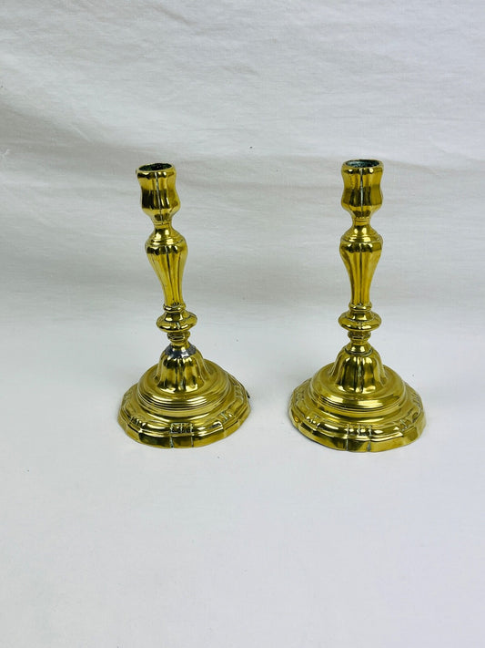 Paire de bougeoirs en bronze époque Transition