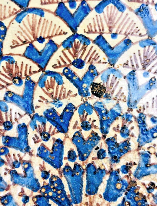 Maroc, Grand Plat Mural En Faïence De Fès Début Fin 19ème Début 20ème