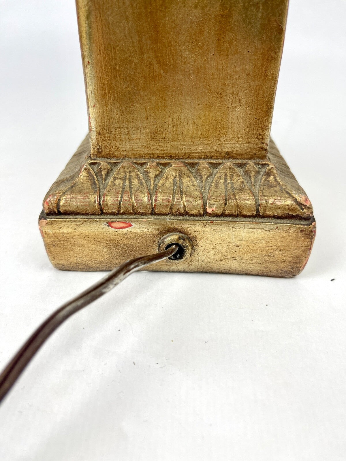 Grand Pied De Lampe En céramique façon bois doré