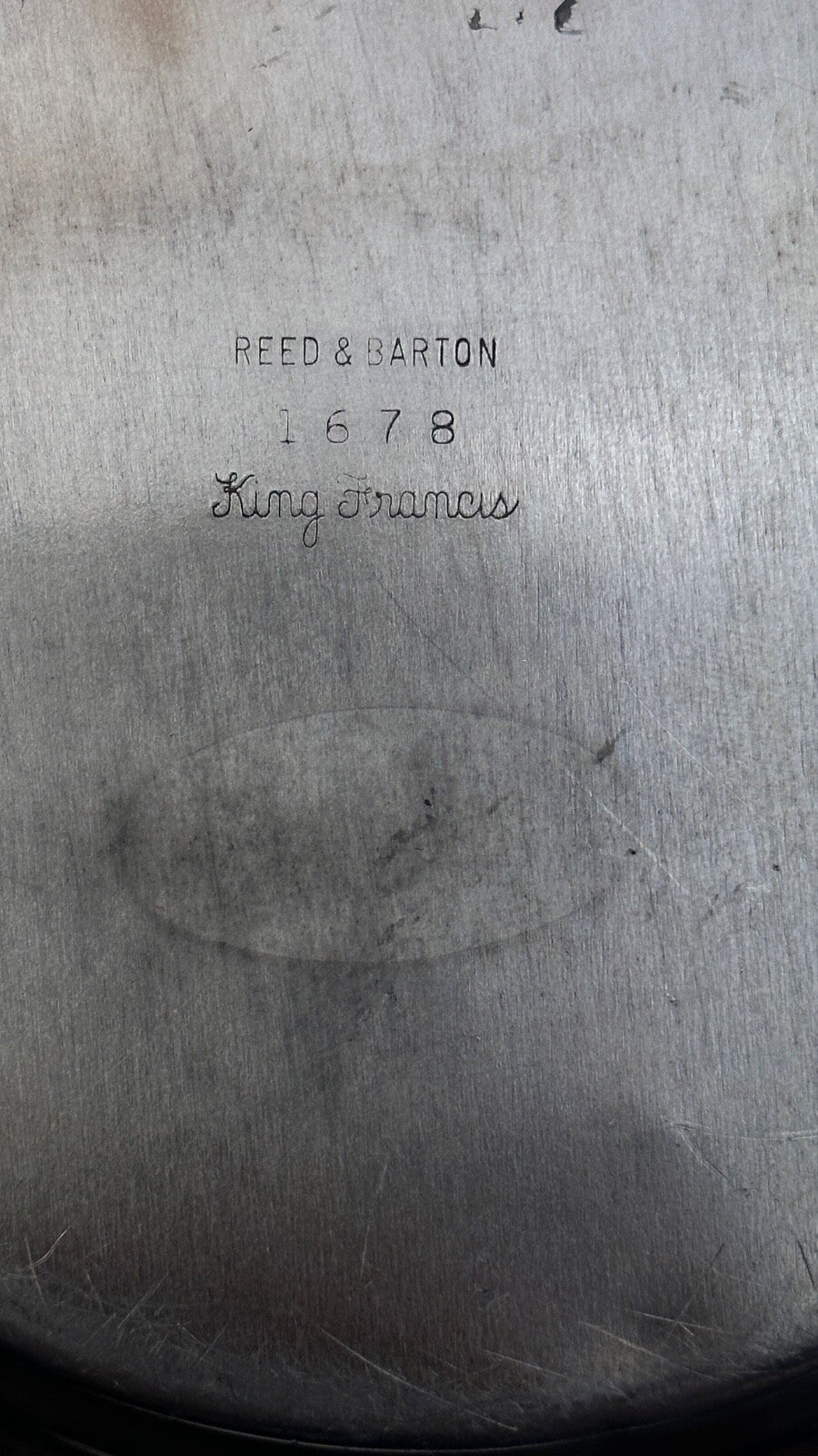 Plat, Dormant En Métal Argenté Reed & Barton King Francis