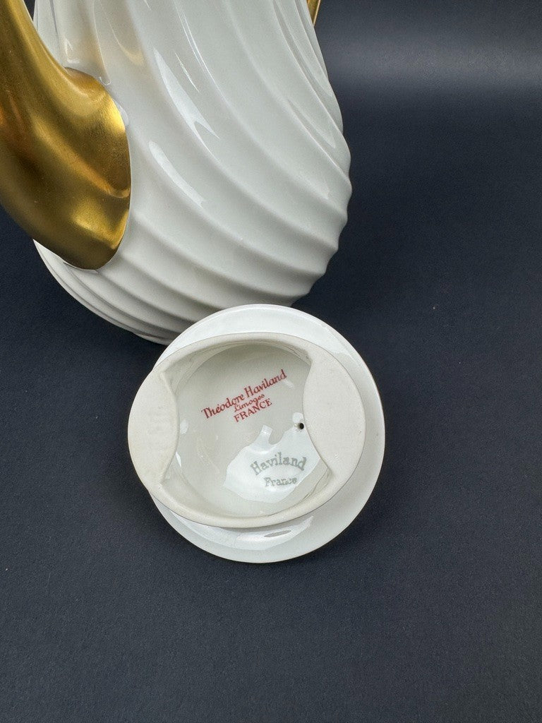 Service à thé en porcelaine blanche "Torsade"  ou "Tors"  Théodore Haviland
