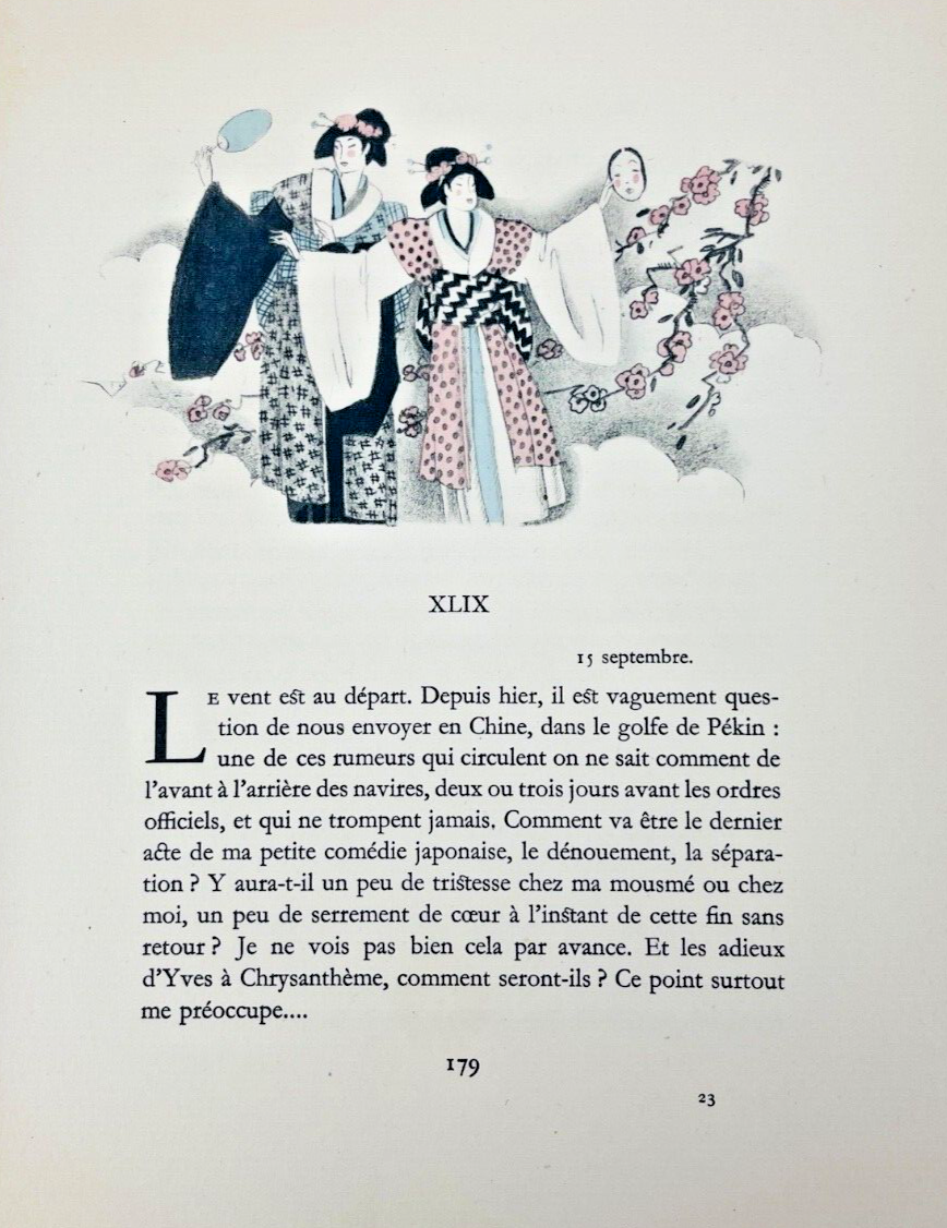 Pierre Loti Madame Chrysanthème Illustrations Sylvain Sauvage Calmann-Lévy 1936