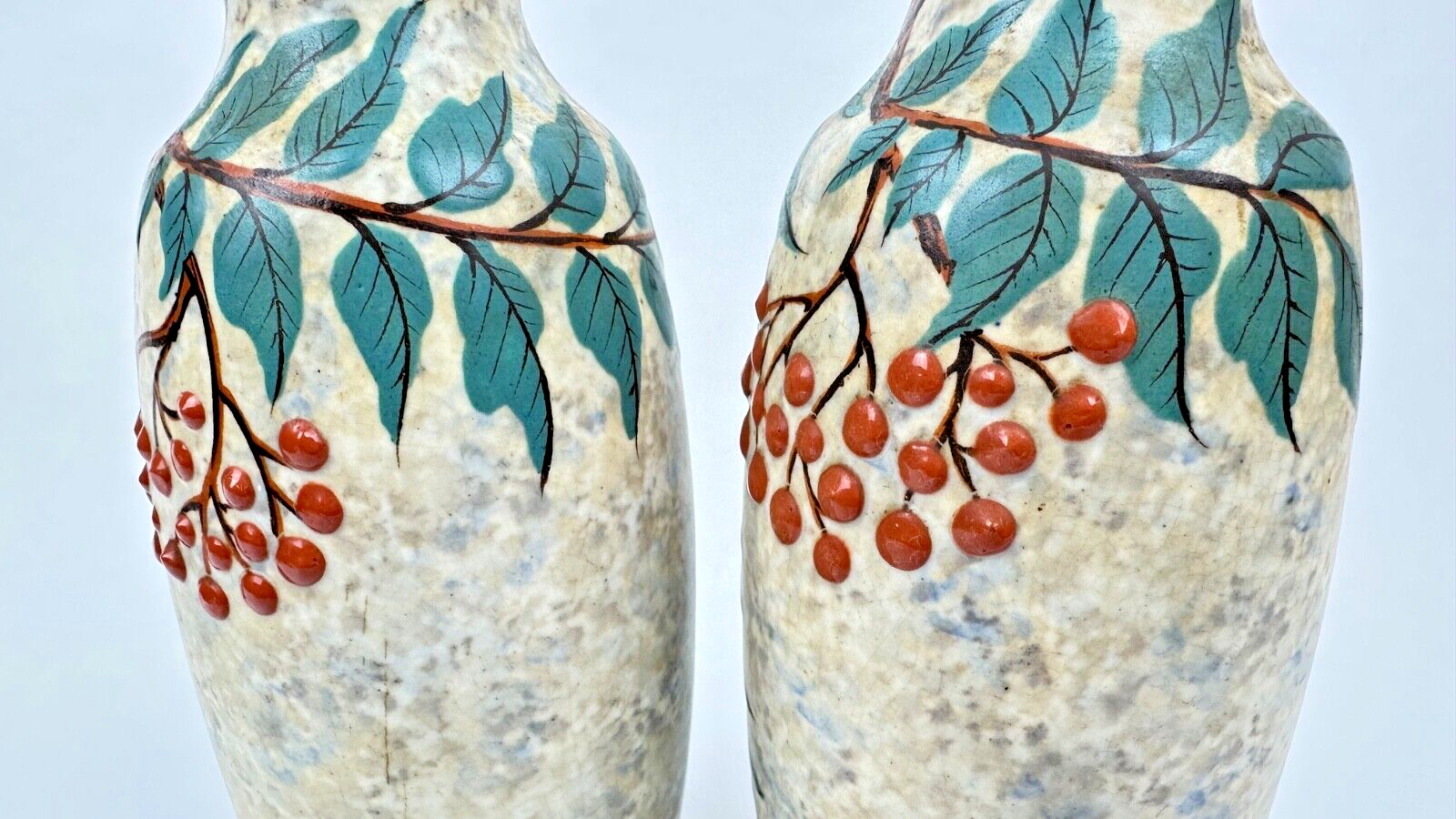 Belle Paire De Vases Art Déco De Louis Auguste Dage